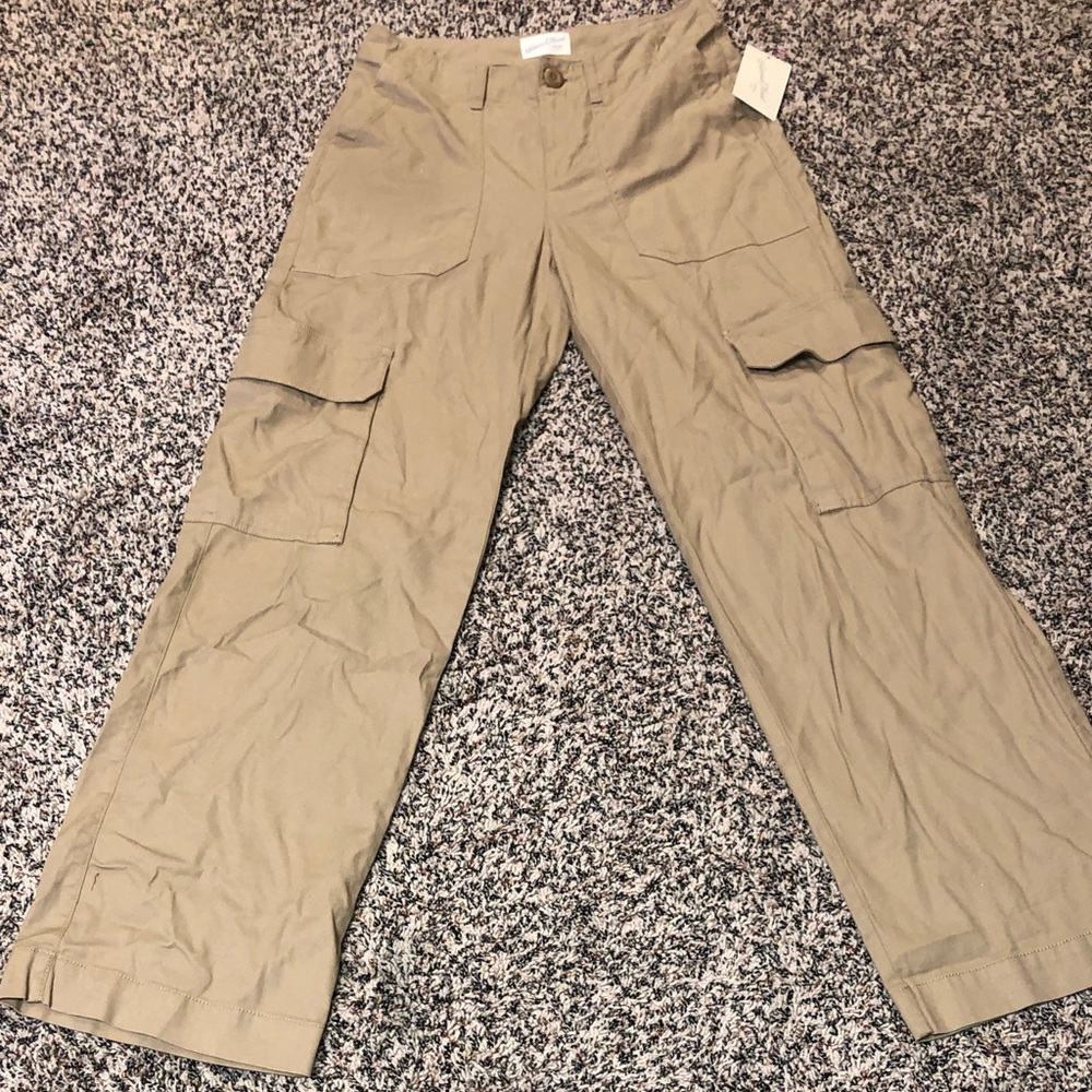 Women’s Cargo Pants in Khaki – Comfortable Wide Leg